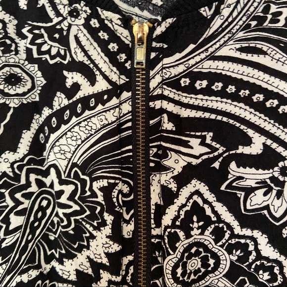 Retro Art Deco Zip-up Lightweight Jersey Jacket - Picture 3 of 6